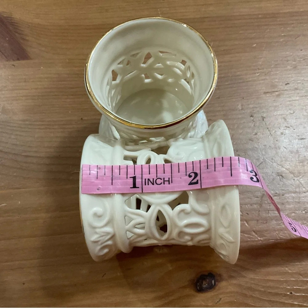 Lenox:illuminations ivory porcelain vintage votive candle holders set of two